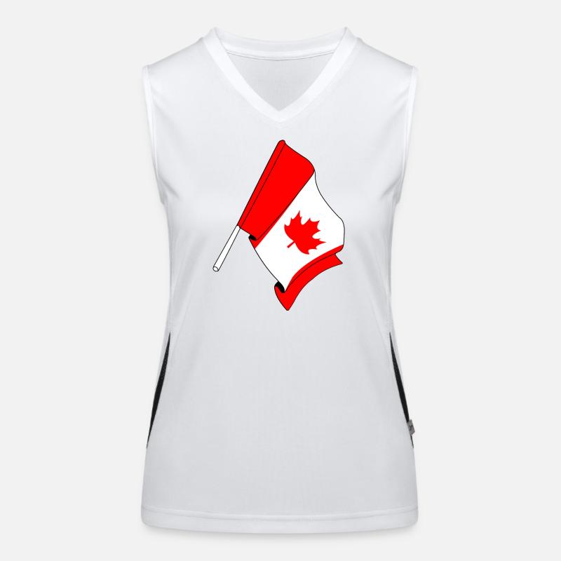 Drapeau du Canada Débardeur respirant contrasté Femme