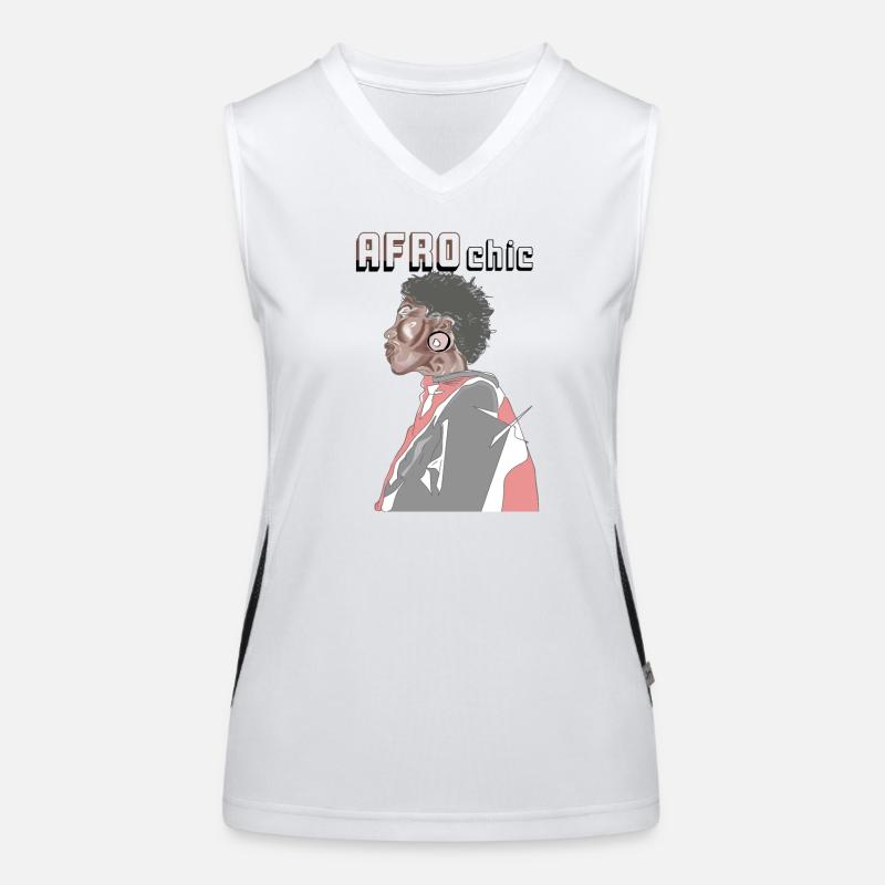 Afro-Chic Funktionelles Kontrast-Tank Top für Frauen