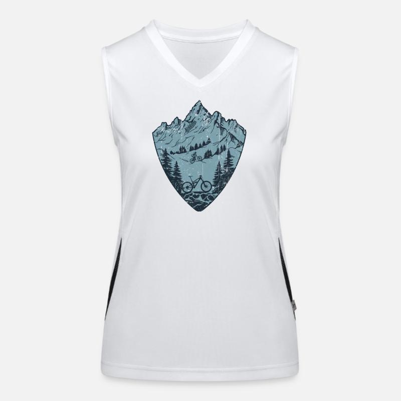 Mountain Trail Riders Shield Funktionelles Kontrast-Tank Top für Frauen