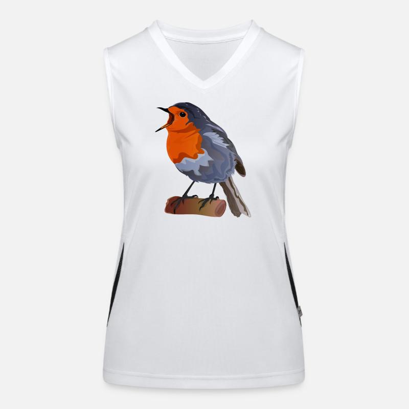 Illustration du merle sur textile Débardeur respirant contrasté Femme