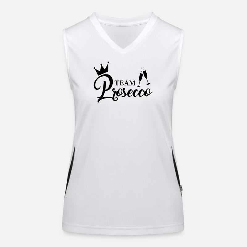 Team Prosecco! Funktionelles Kontrast-Tank Top für Frauen