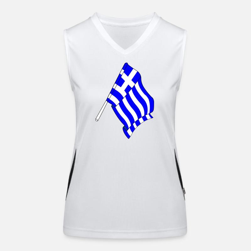 Drapeau de la Grèce Débardeur respirant contrasté Femme