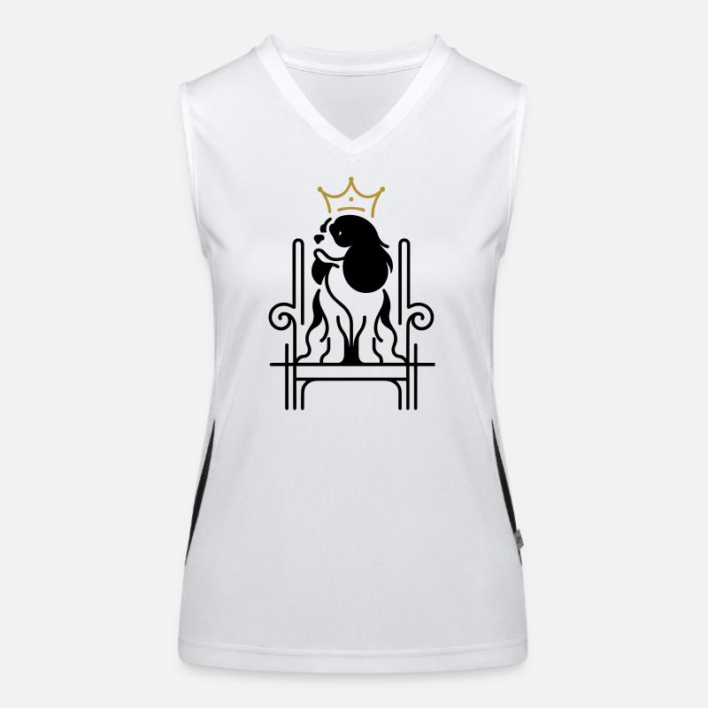 Cavalier King Charles Royal on Throne Women's Functional Contrast Tank Top