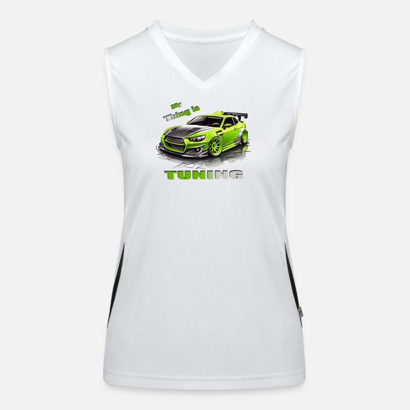 Tuning Auto Funktionelles Kontrast-Tank Top für Frauen