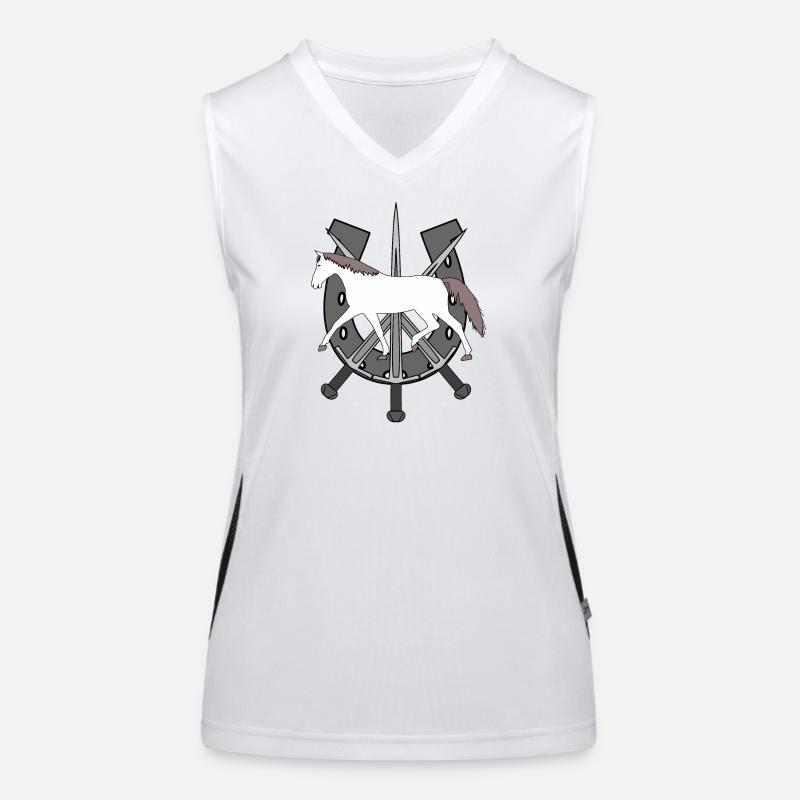 Cheval Ross Cheval Fer à cheval Épées Cavalier d’épée Débardeur respirant contrasté Femme