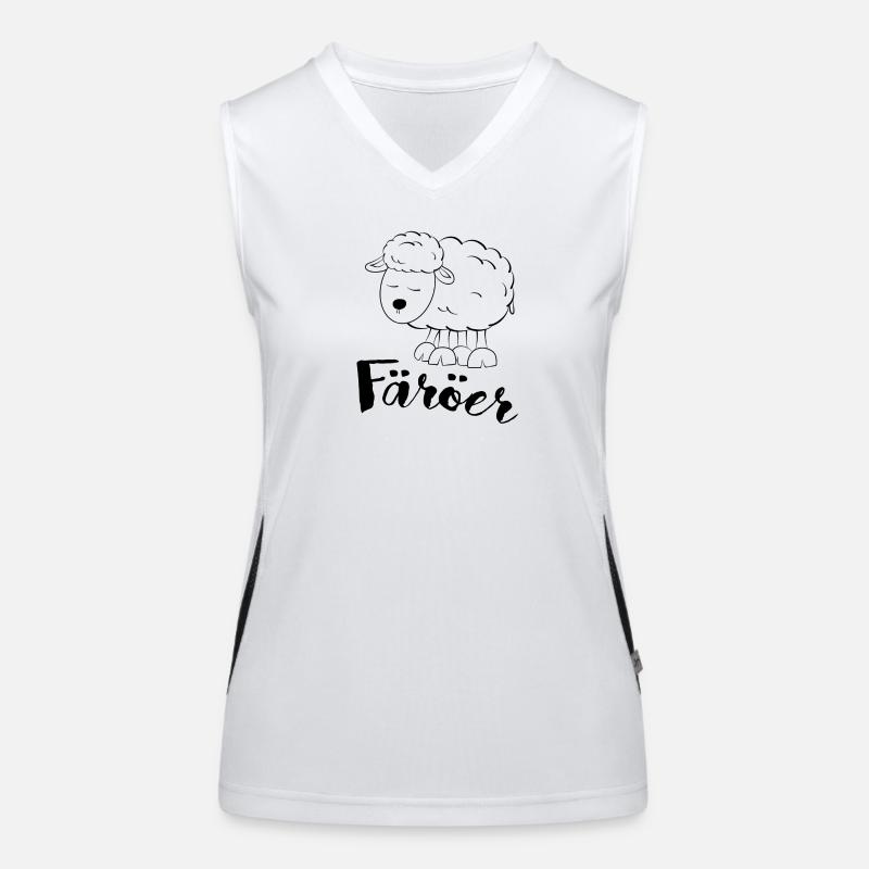 Färöer Schaf Funktionelles Kontrast-Tank Top für Frauen