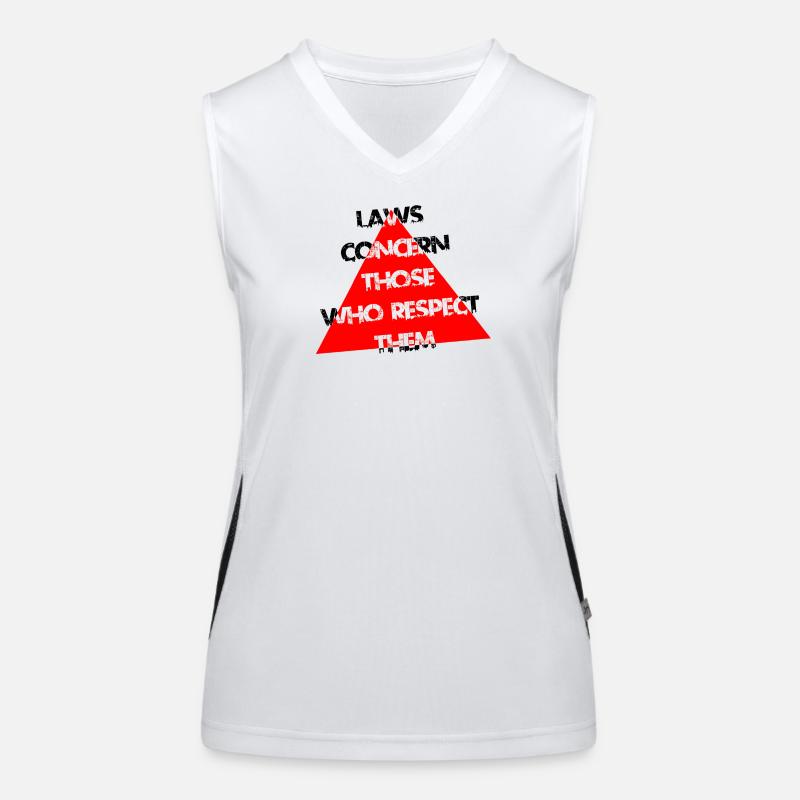 Red-Triangle-Nottypografie Funktionelles Kontrast-Tank Top für Frauen