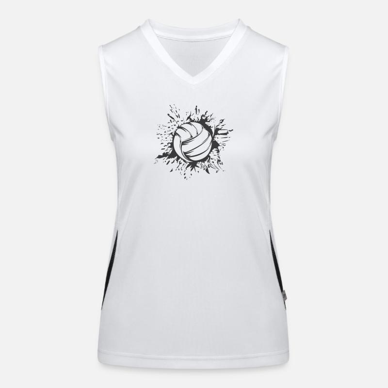 volleyball explosion graphic beach volleyball Smbol Women's Functional Contrast Tank Top