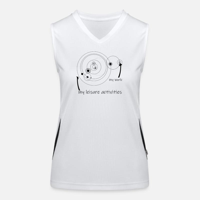 life & work circles (black) Funktionelles Kontrast-Tank Top für Frauen