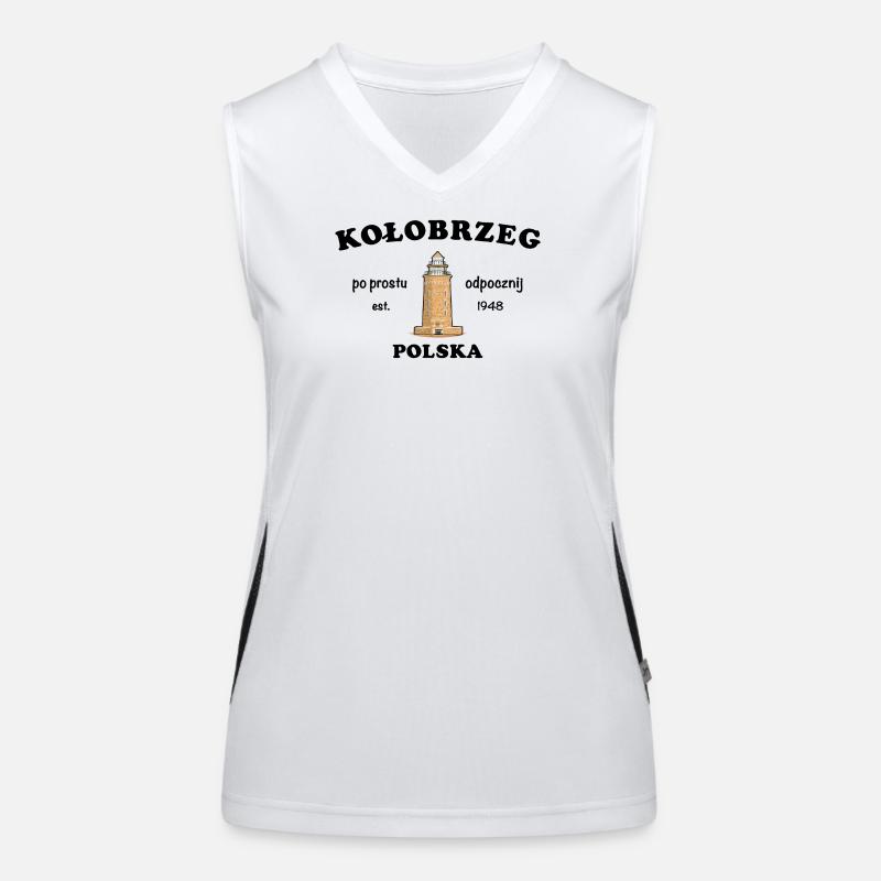 Kolberg, Einfach mal chillen,Polnisch Funktionelles Kontrast-Tank Top für Frauen