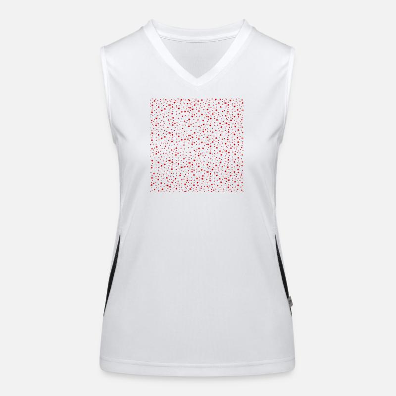 sternenmuster rottöne, weihnachts prints Funktionelles Kontrast-Tank Top für Frauen
