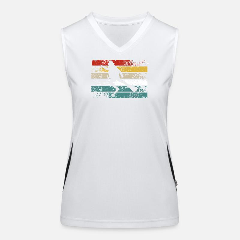 Retro Stripe Silhouette Dance Women's Functional Contrast Tank Top