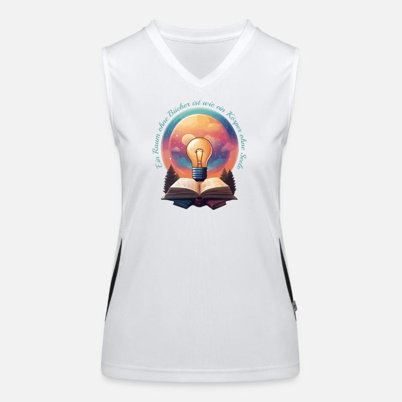 Bücher Nerd Funktionelles Kontrast-Tank Top für Frauen