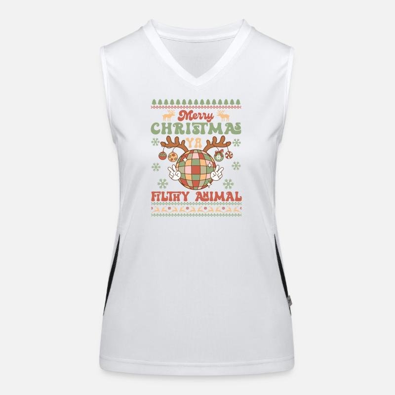 Hässlicher Weihnachtspullover Funktionelles Kontrast-Tank Top für Frauen