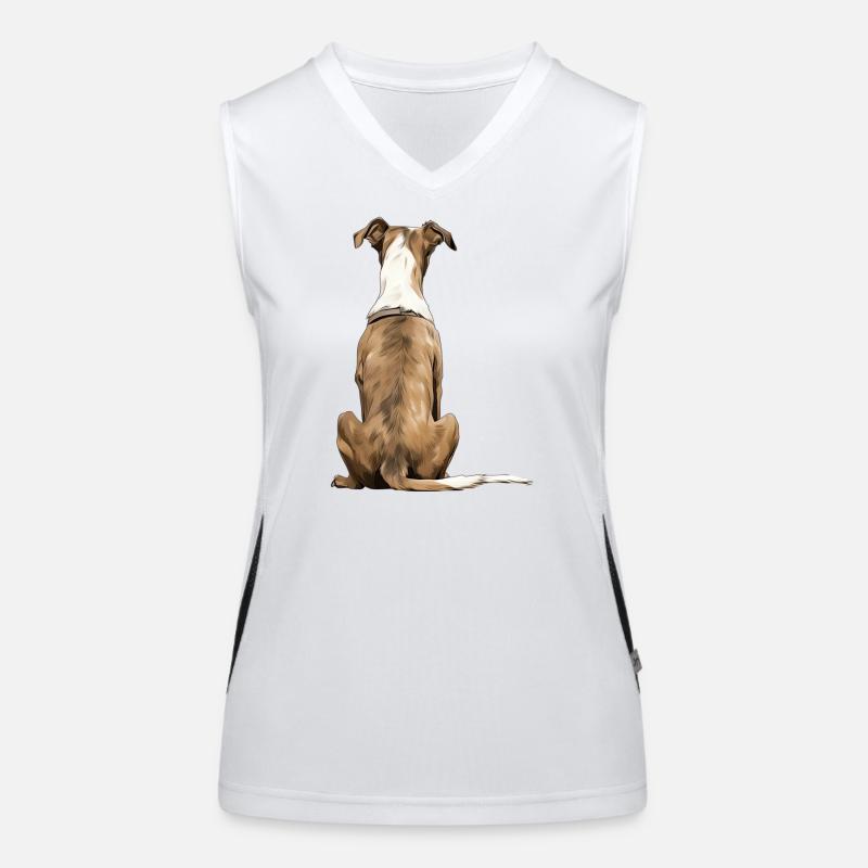 Windhund Funktionelles Kontrast-Tank Top für Frauen