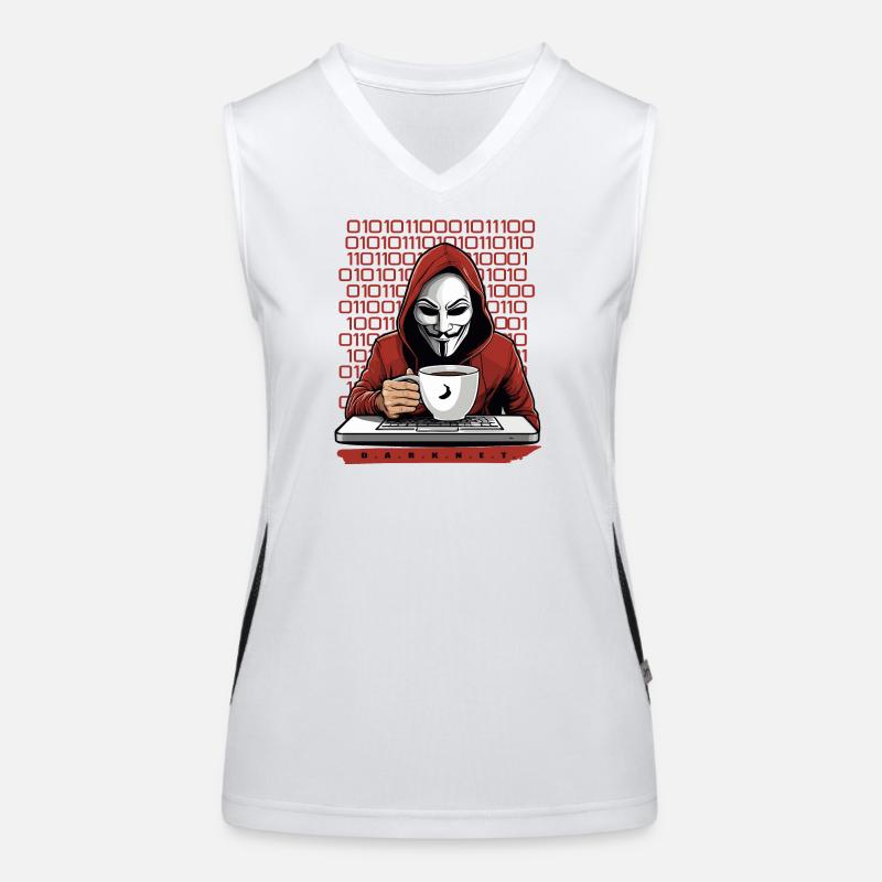 Anonymous Hacker Women's Functional Contrast Tank Top