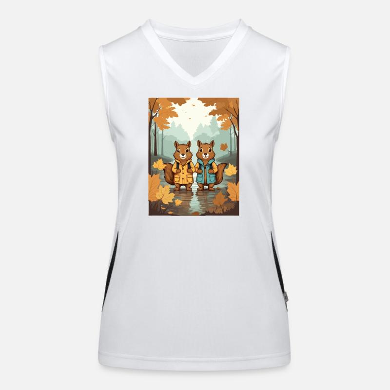 Süße Eichhörnchen Funktionelles Kontrast-Tank Top für Frauen