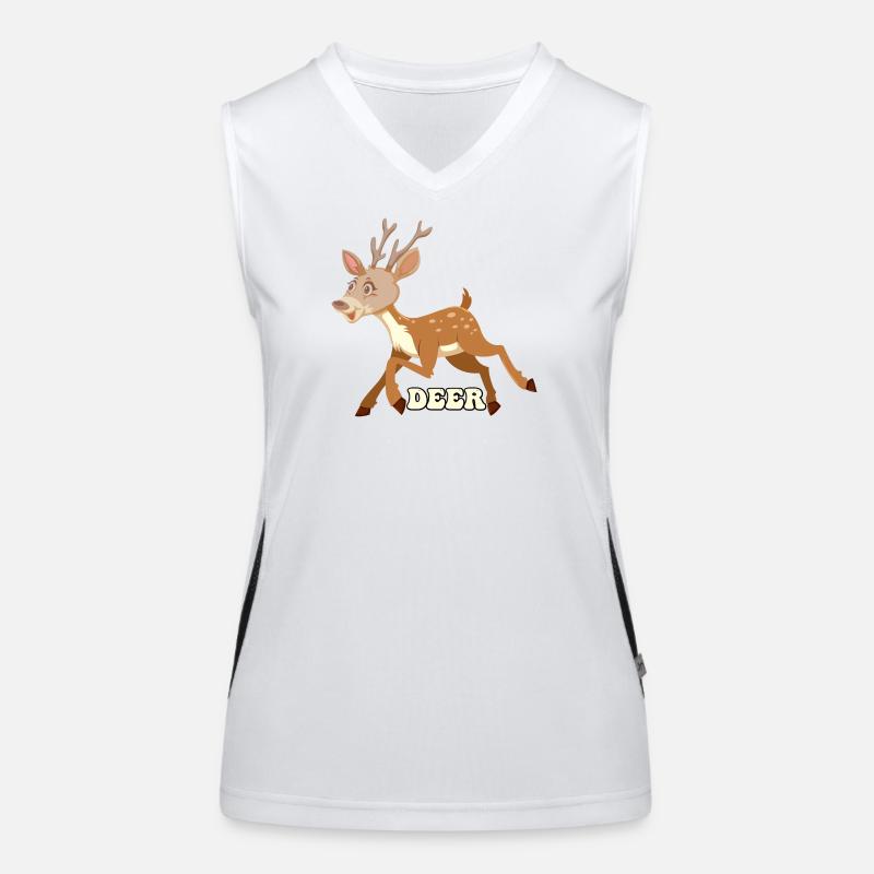 Whimsical Deer Sprint Women's Functional Contrast Tank Top