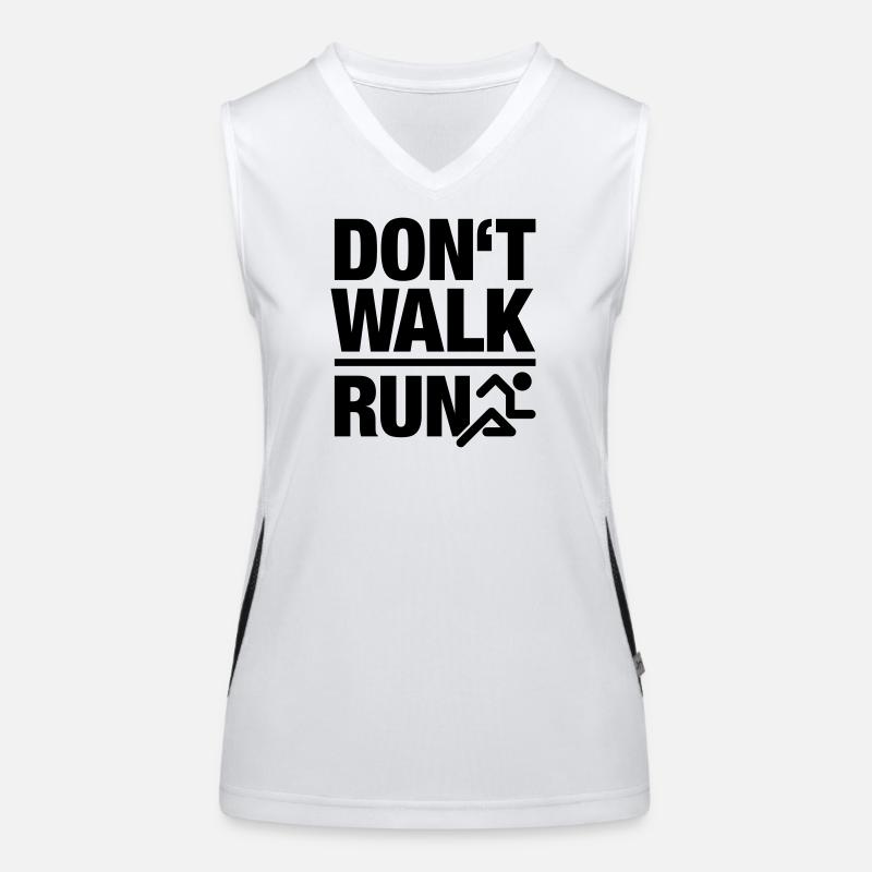 Dont walk - run Funktionelles Kontrast-Tank Top für Frauen