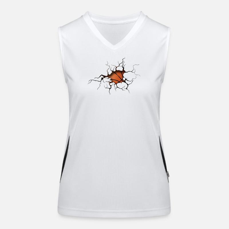 Silhouette de basket en demi-teinte Débardeur respirant contrasté Femme
