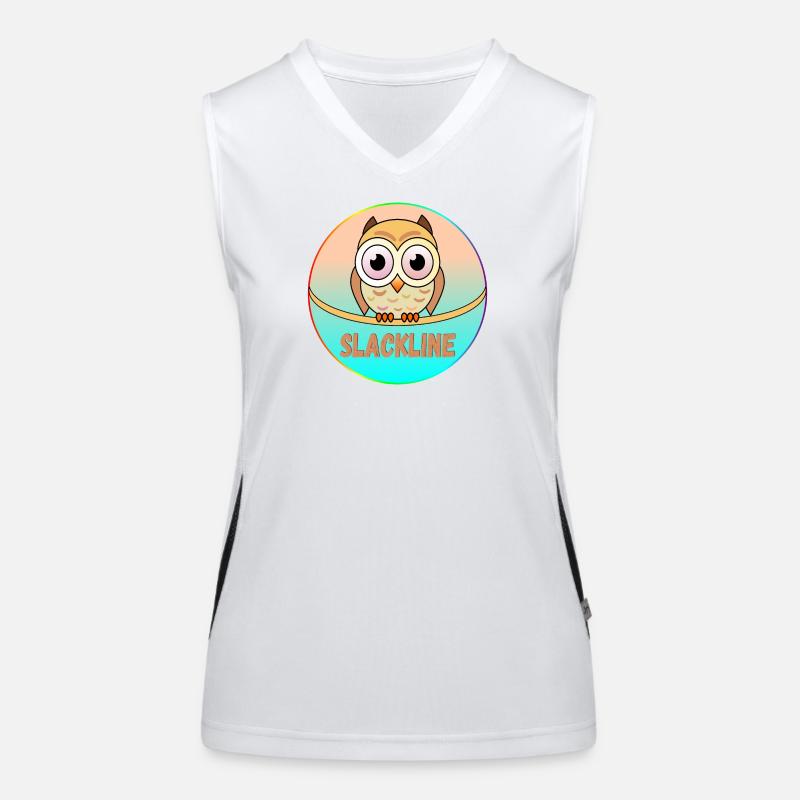 SLACKLINE EULEN - VOGEL Funktionelles Kontrast-Tank Top für Frauen