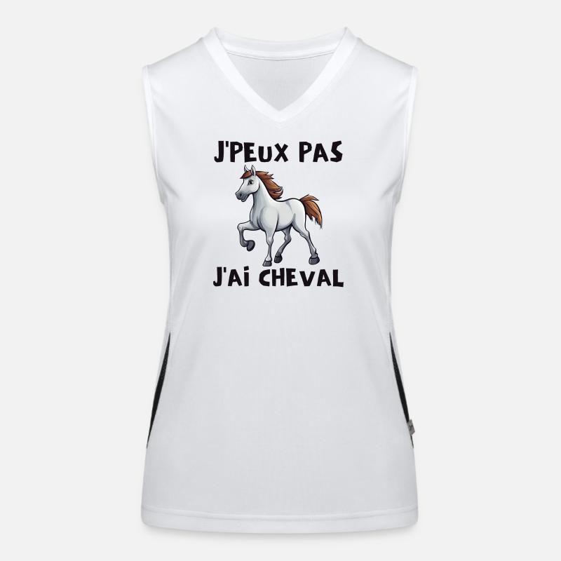 cheval, cavalier, passionné de chevaux Débardeur respirant contrasté Femme