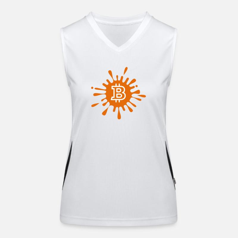 Bitcoin Crypto Cryptocurrency Splash Women's Functional Contrast Tank Top