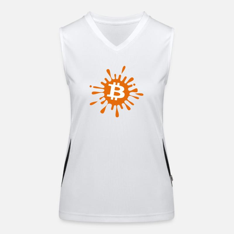 Bitcoin Crypto Cryptocurrency Splash Débardeur respirant contrasté Femme