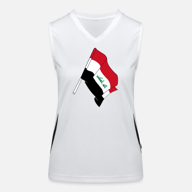 Drapeau de l’Irak Débardeur respirant contrasté Femme