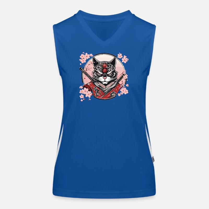 Dämonischer Kawaii Neko Samurai : Katzen-Samurai Funktionelles Kontrast-Tank Top für Frauen