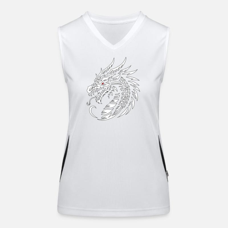 Dragonemblem Funktionelles Kontrast-Tank Top für Frauen