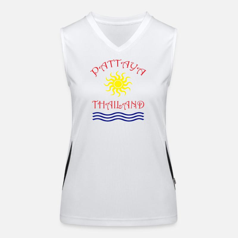 Patty Thai Sun Wave Design Women's Functional Contrast Tank Top
