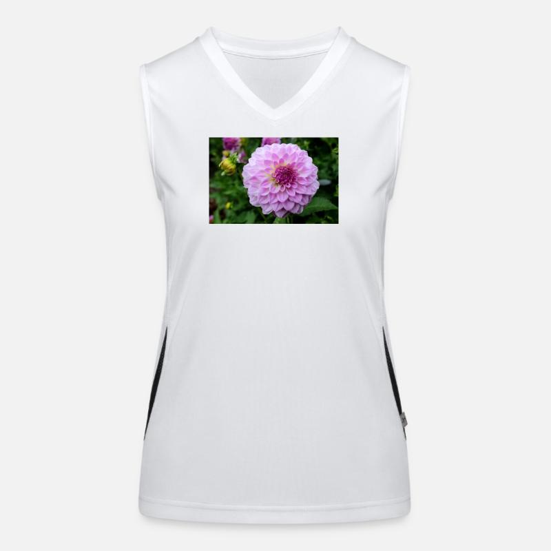 Dahlia rose rose fleur, fleur Débardeur respirant contrasté Femme