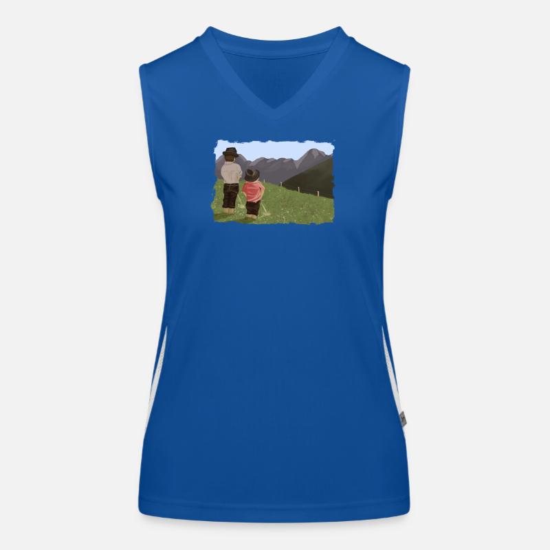 Biesler mit Aussicht Funktionelles Kontrast-Tank Top für Frauen