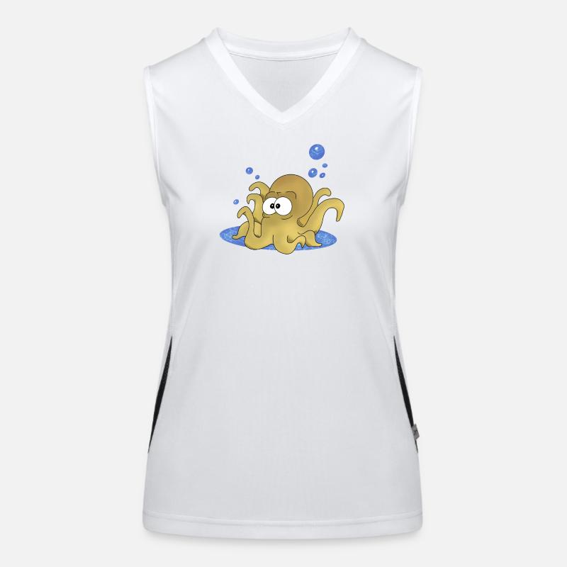 Krake Funktionelles Kontrast-Tank Top für Frauen