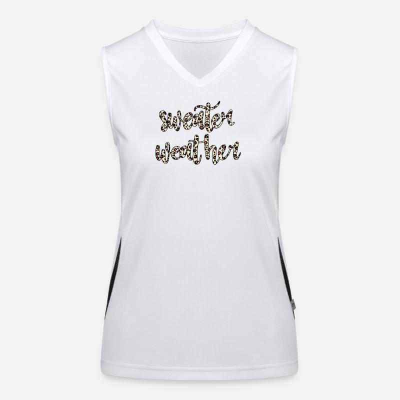 Sweater Weather – Trend Design 🐆🍂 Funktionelles Kontrast-Tank Top für Frauen