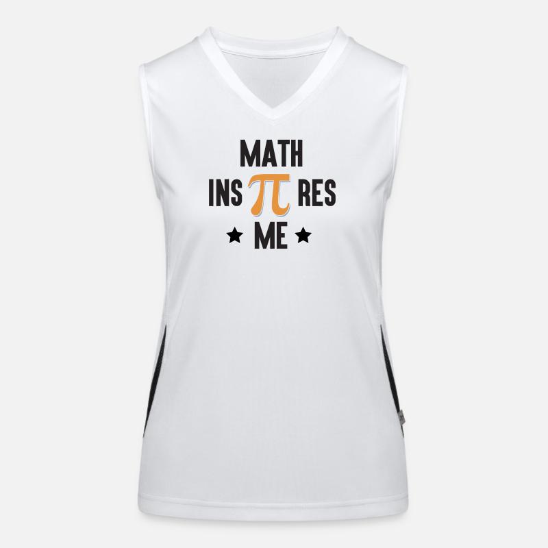 Pi Day - Math Inspires Me - Women's Functional Contrast Tank Top - white/black