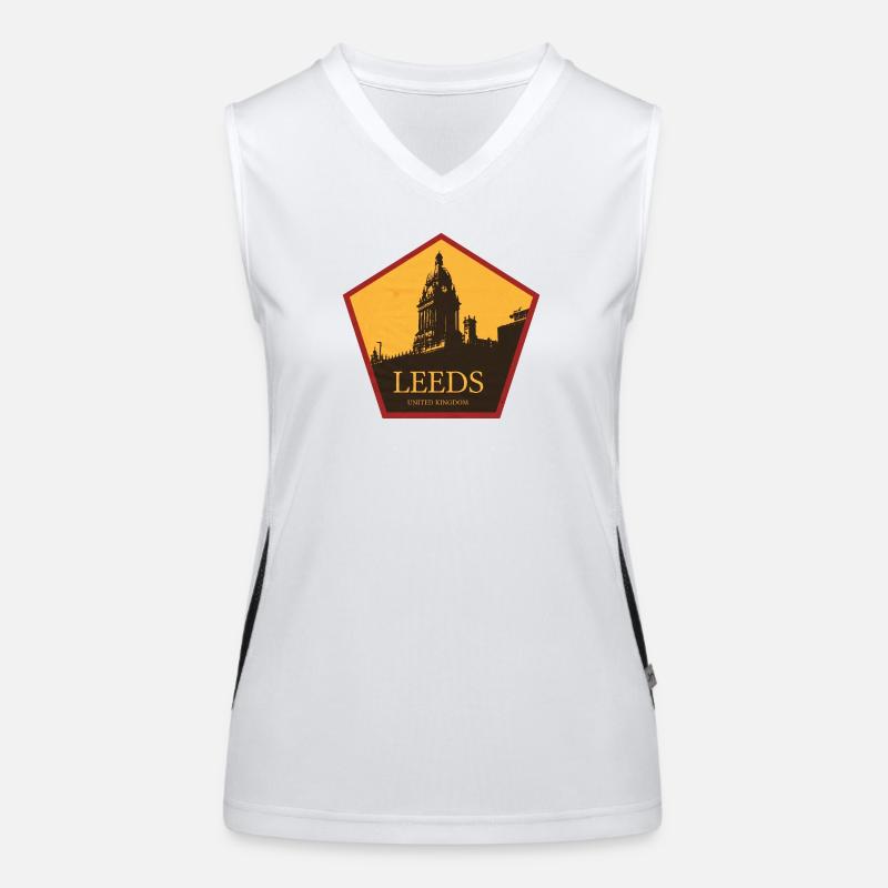 Leeds Uhrturm Silhouette Funktionelles Kontrast-Tank Top für Frauen