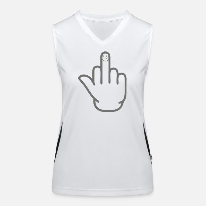 Mittelfinger Funktionelles Kontrast-Tank Top für Frauen