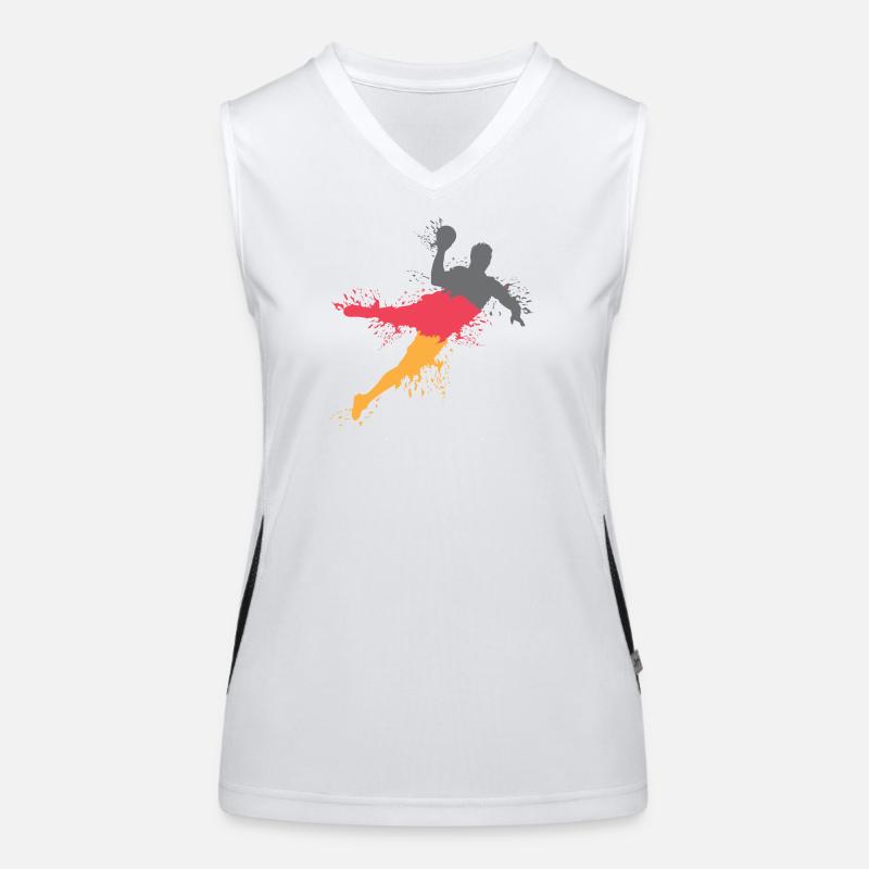 Handballer Explosion Handball Team Deutschland Funktionelles Kontrast-Tank Top für Frauen