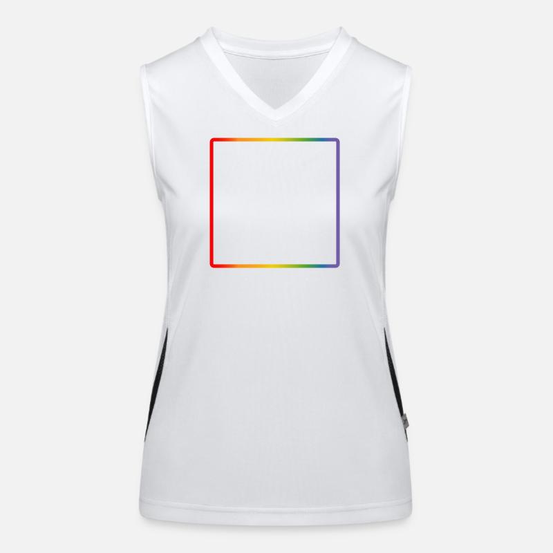 Rainbow Frame LGBT DEMO Women's Functional Contrast Tank Top