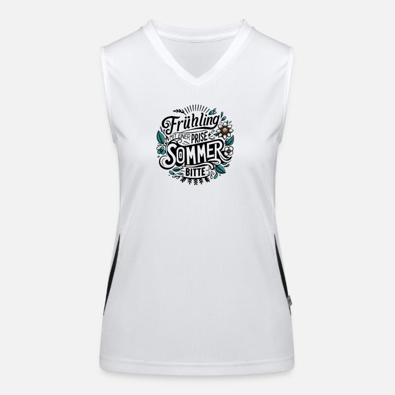 frühling mit einer prise sommer, bitte! jahreszeit Funktionelles Kontrast-Tank Top für Frauen