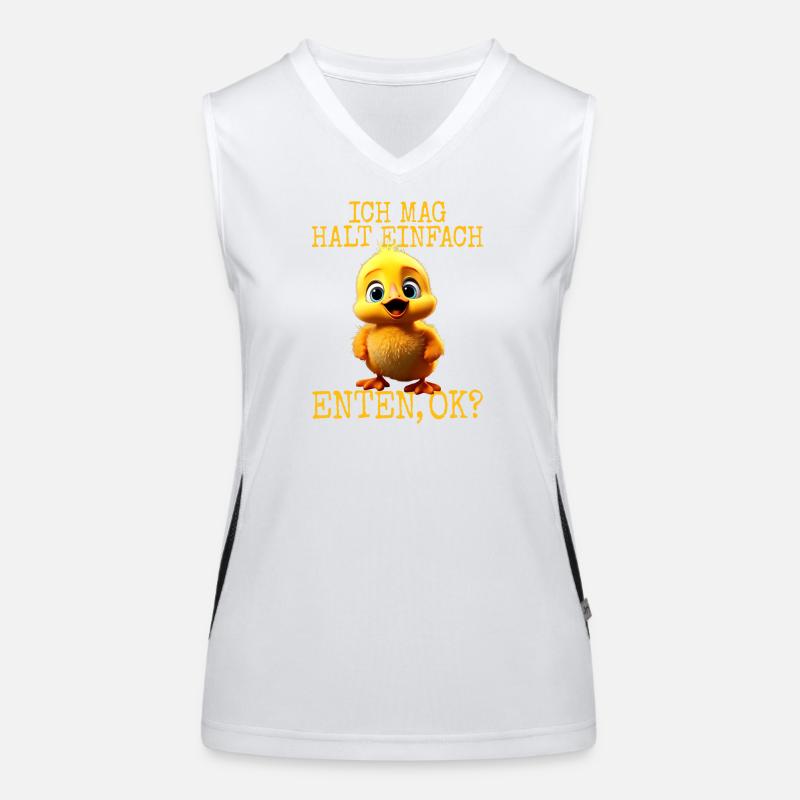 Canard Canetons mignons J’aime juste les canards Débardeur respirant contrasté Femme