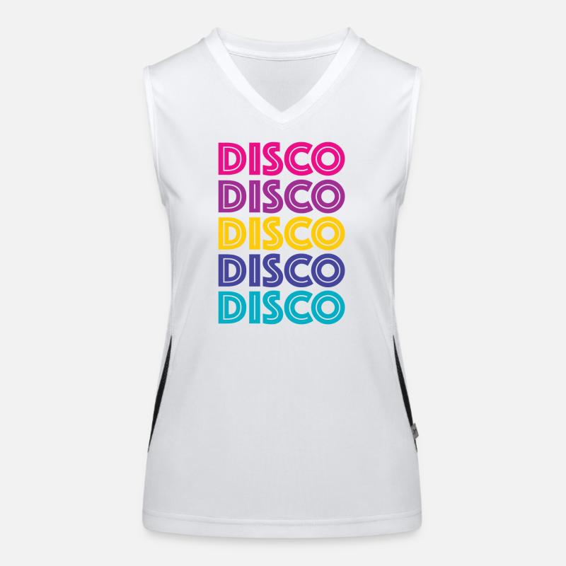 Disco Disco Disco Funktionelles Kontrast-Tank Top für Frauen