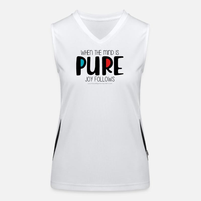 Puro Top sportivo da donna in contrasto cromatico