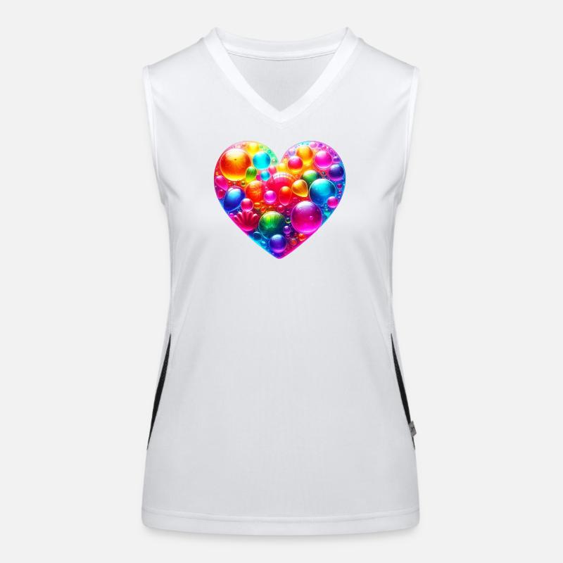 Colorful Heart Women's Functional Contrast Tank Top