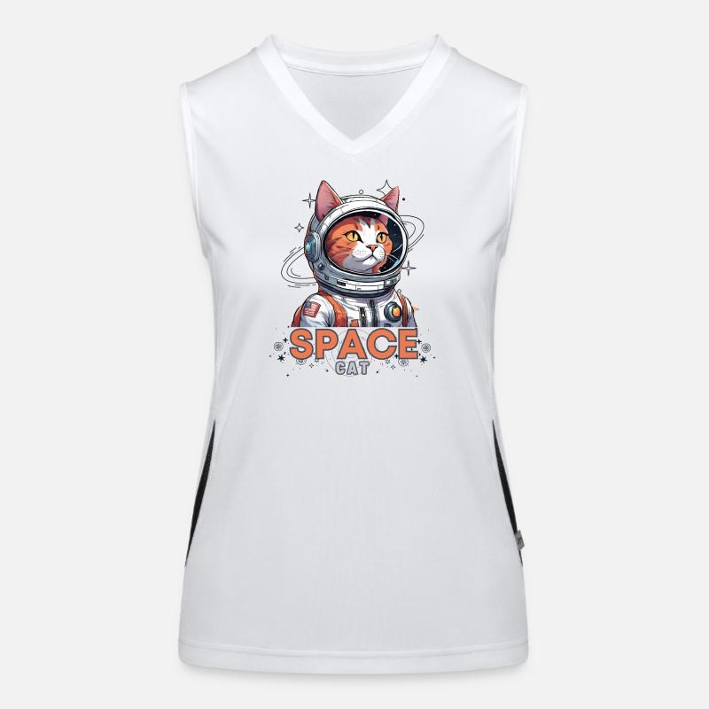 Astronaute Chat de l’Espace Débardeur respirant contrasté Femme
