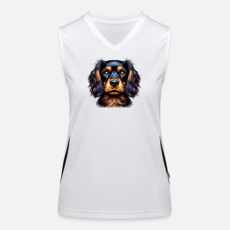 Dog Cocker Spaniel Women's Functional Contrast Tank Top