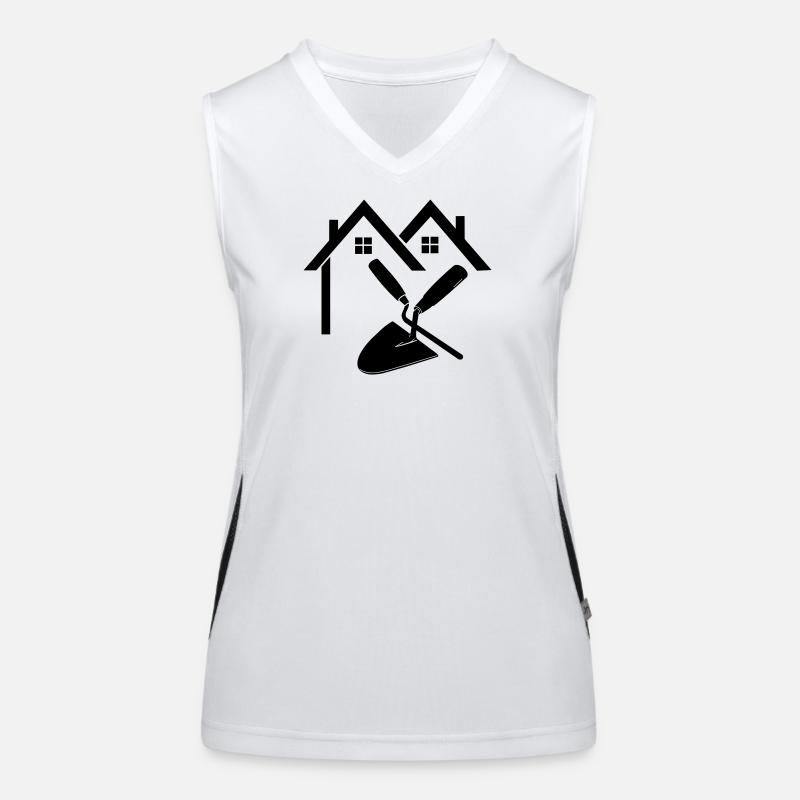 Construction de maison joint maçon clou et truelle Débardeur respirant contrasté Femme