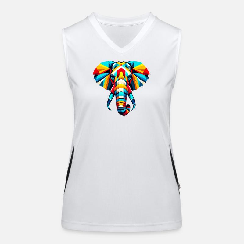 Éléphant Pop Art Débardeur respirant contrasté Femme